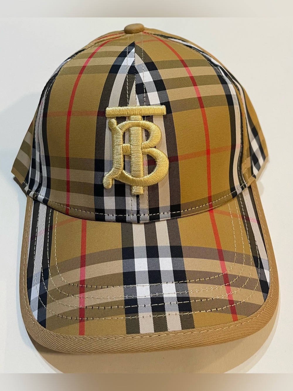 Tan Plaid TB Burberry Hat